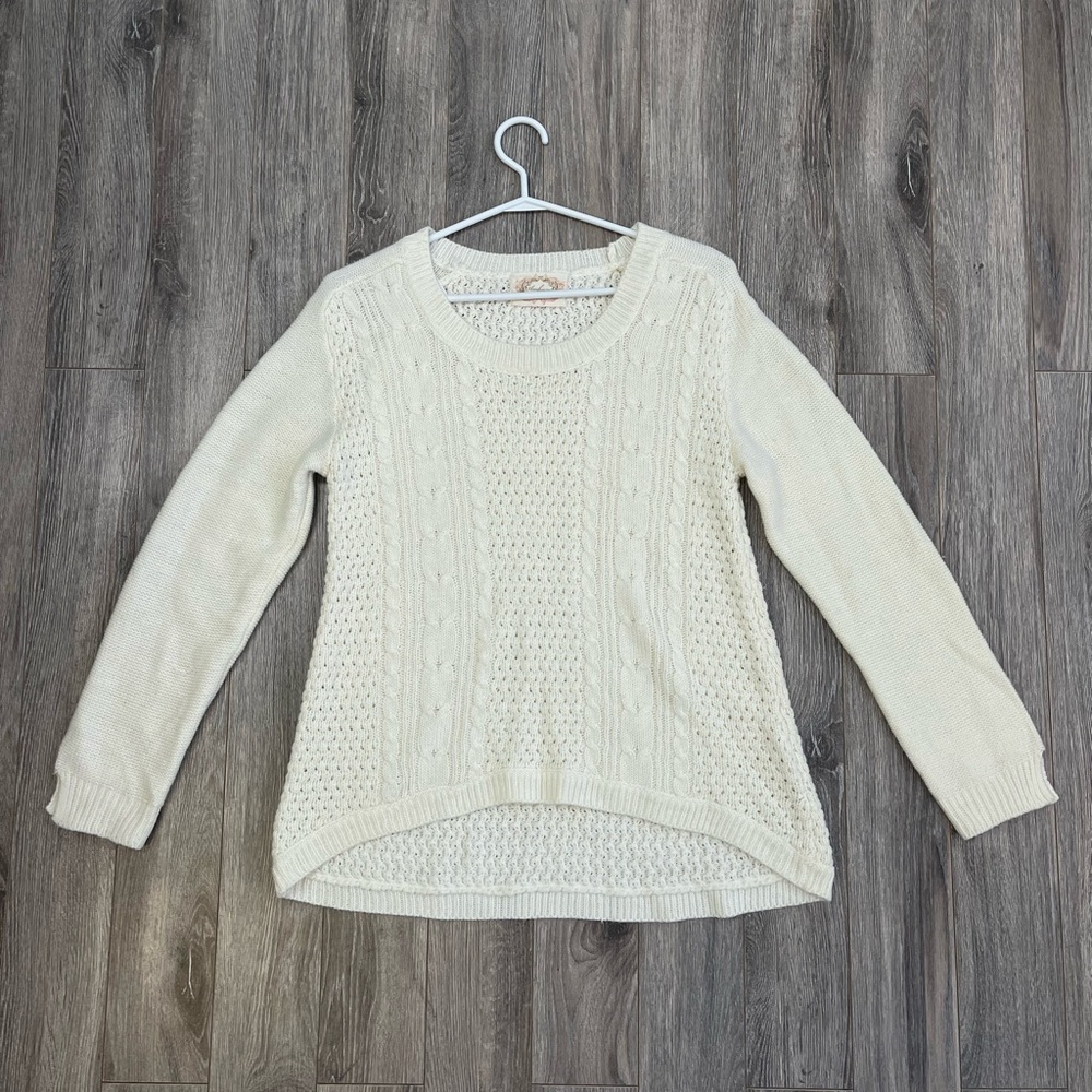 Ambiance White Sweater Women’s Sweater Long Sweater Large